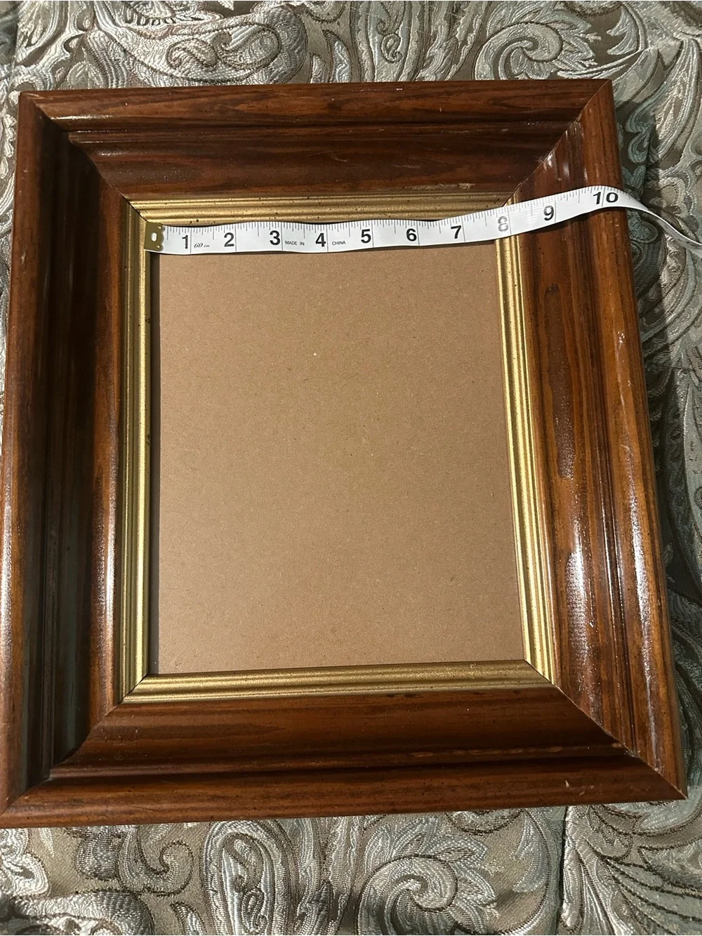 Antique Victorian Frame Deep carved wood inset fits 8x10